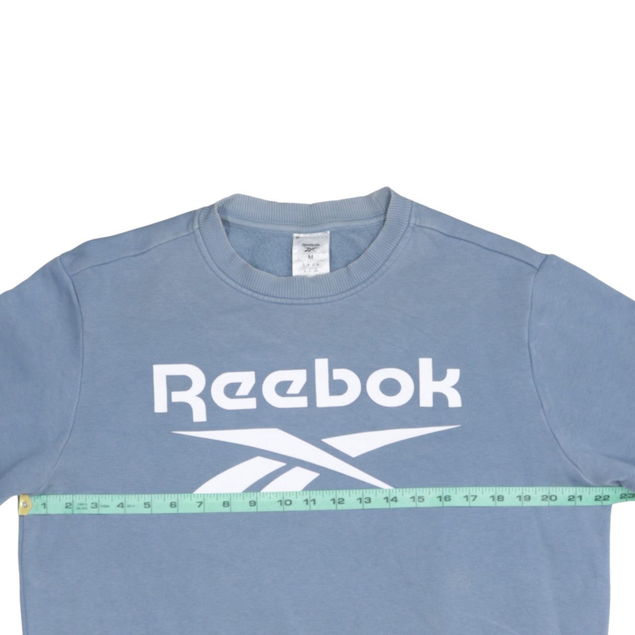 Reebok Men's Blue Logo Crew Neck Fleece Sweatshirt Size M