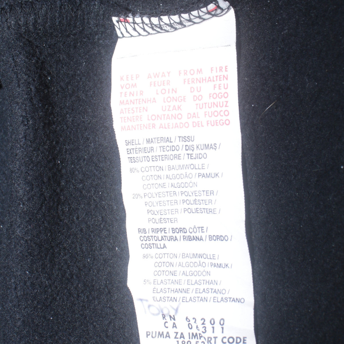 Puma Boys Black Crew Neck Graphic Logo Pullover Sweatshirt 14 Years