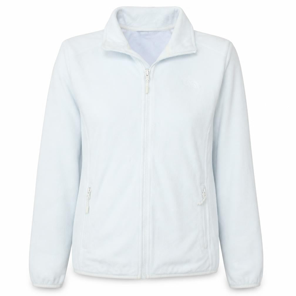 The North Face Womens White Fleece Full Zip Hoodie Size L
