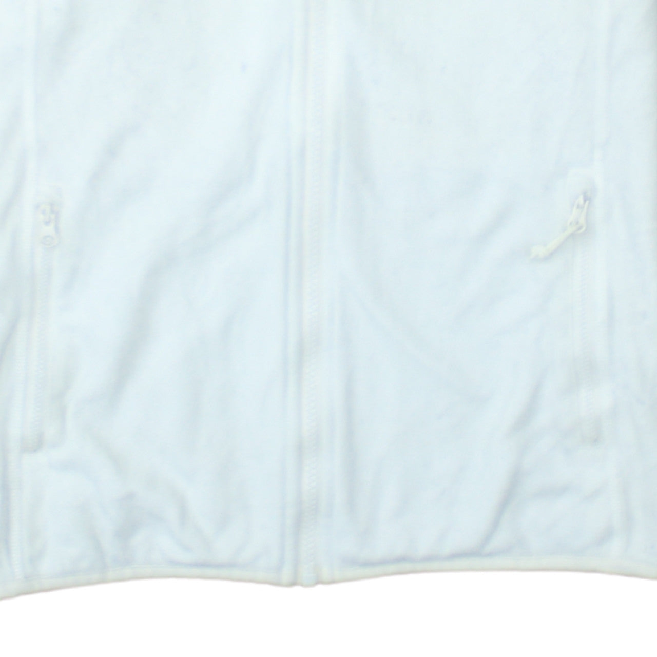 The North Face Womens White Fleece Full Zip Hoodie Size L