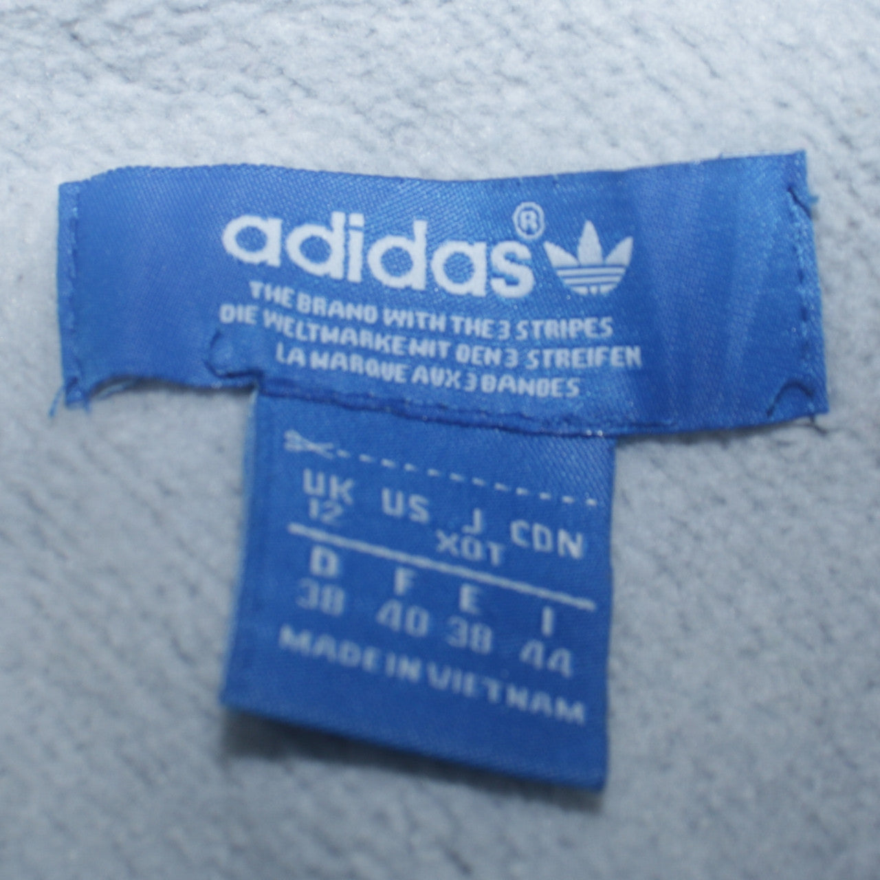 Adidas Originals Women's Blue Full Zip Hoodie UK 12 Cotton Blend