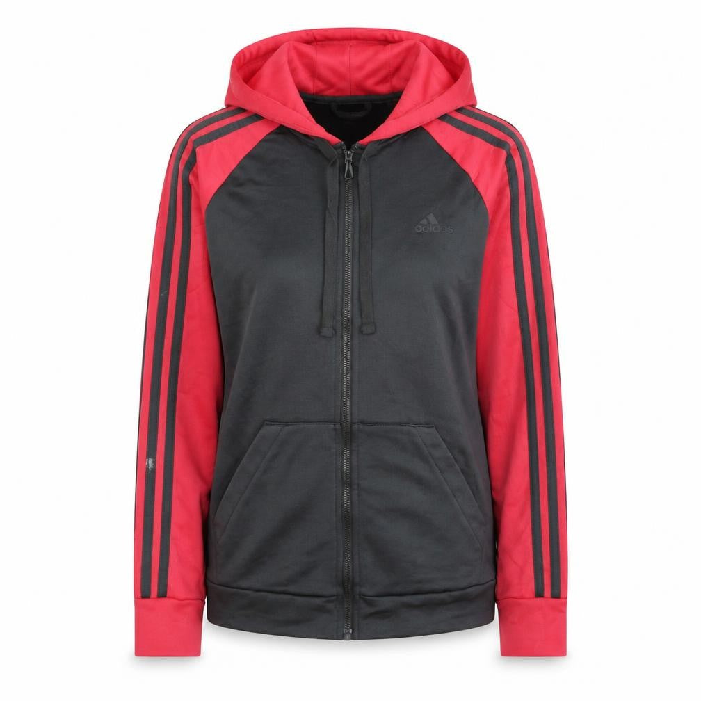 Adidas Women’s Grey & Pink Full Zip Hoodie Size S