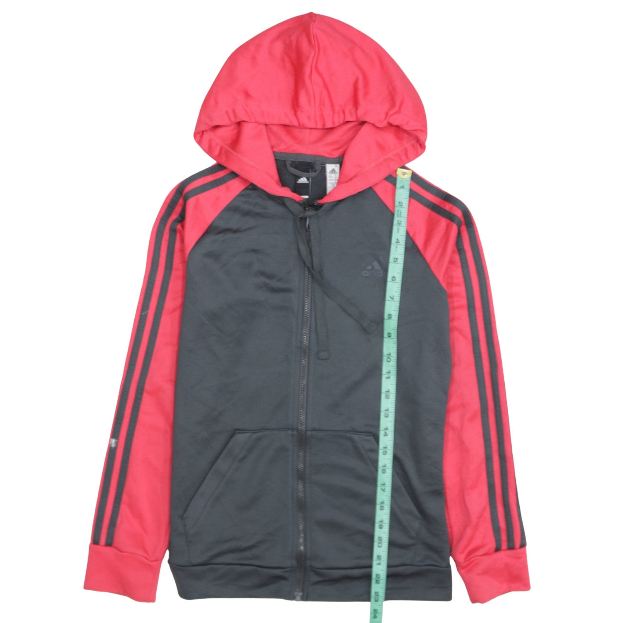 Adidas Women’s Grey & Pink Full Zip Hoodie Size S