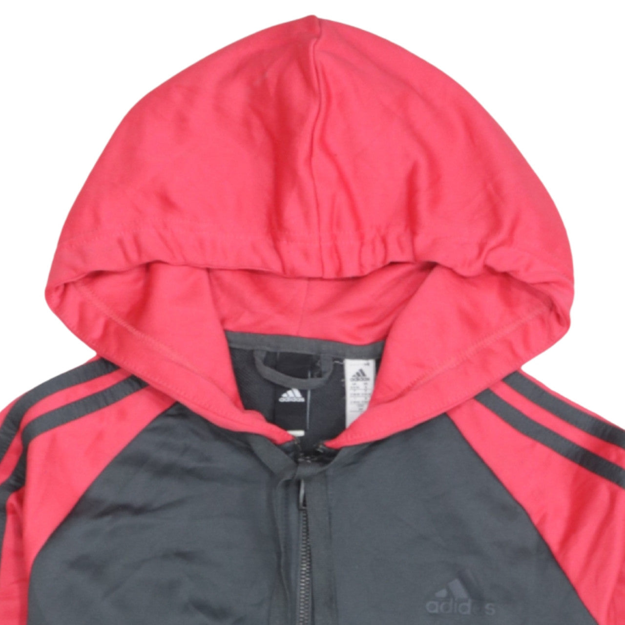 Adidas Women’s Grey & Pink Full Zip Hoodie Size S