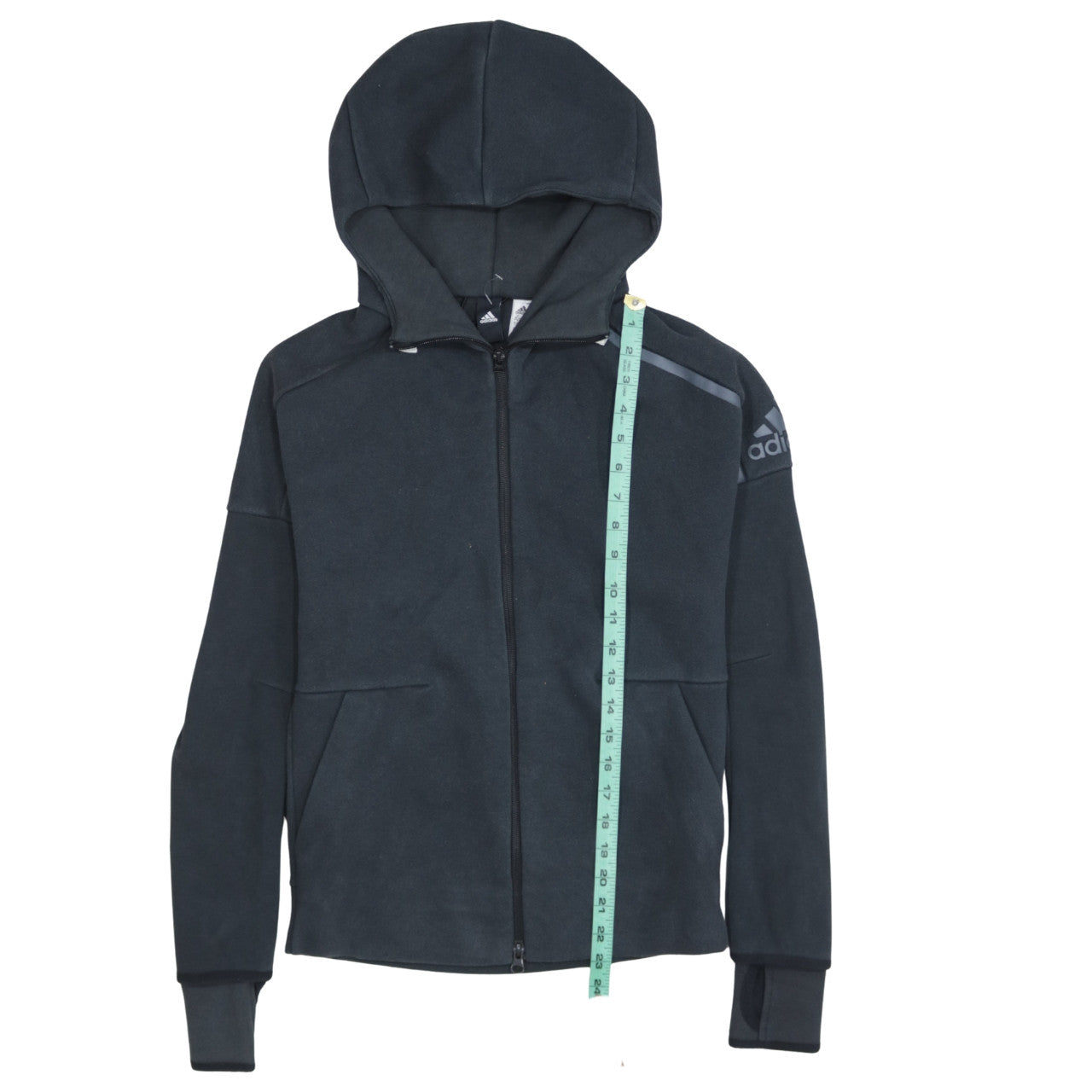 Adidas Men's Black XS Full Zip Fleece Hoodie