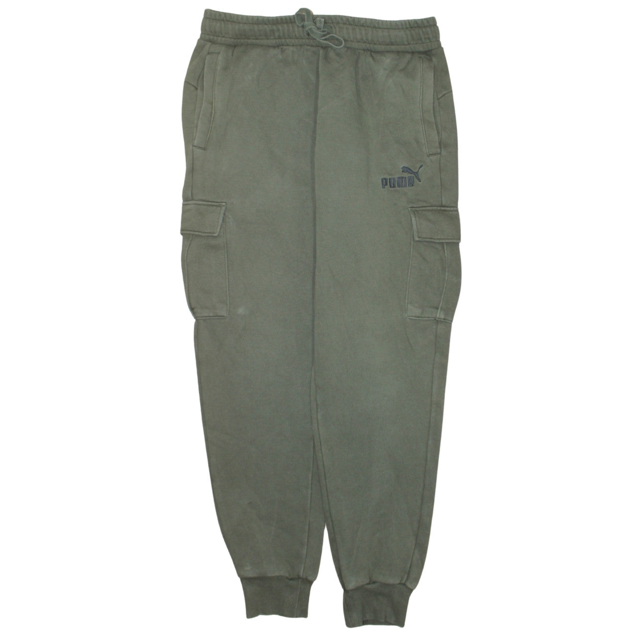 Puma Men's Green Regular Fit Jogger Trousers Size M