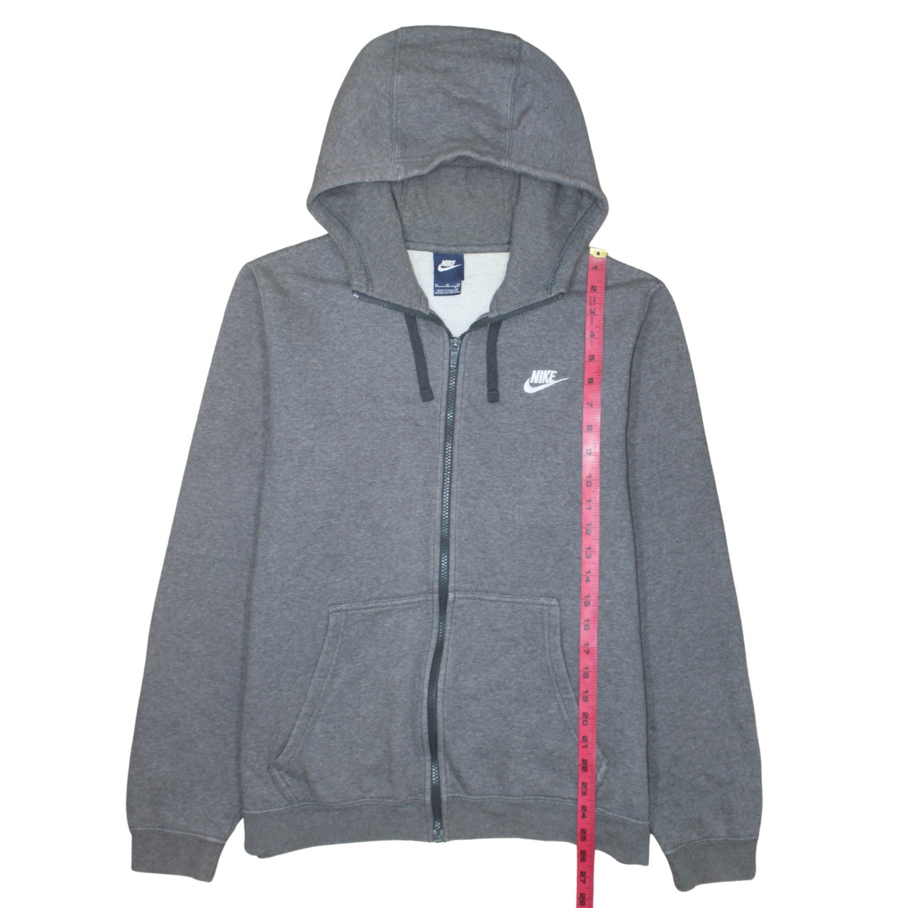 Nike Men's Grey Full Zip Hoodie Size M Fleece Sportswear