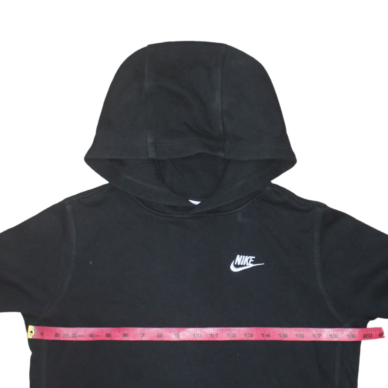 Nike Boys Black XL Pullover Fleece Hoodie with Logo and Kangaroo Pocket