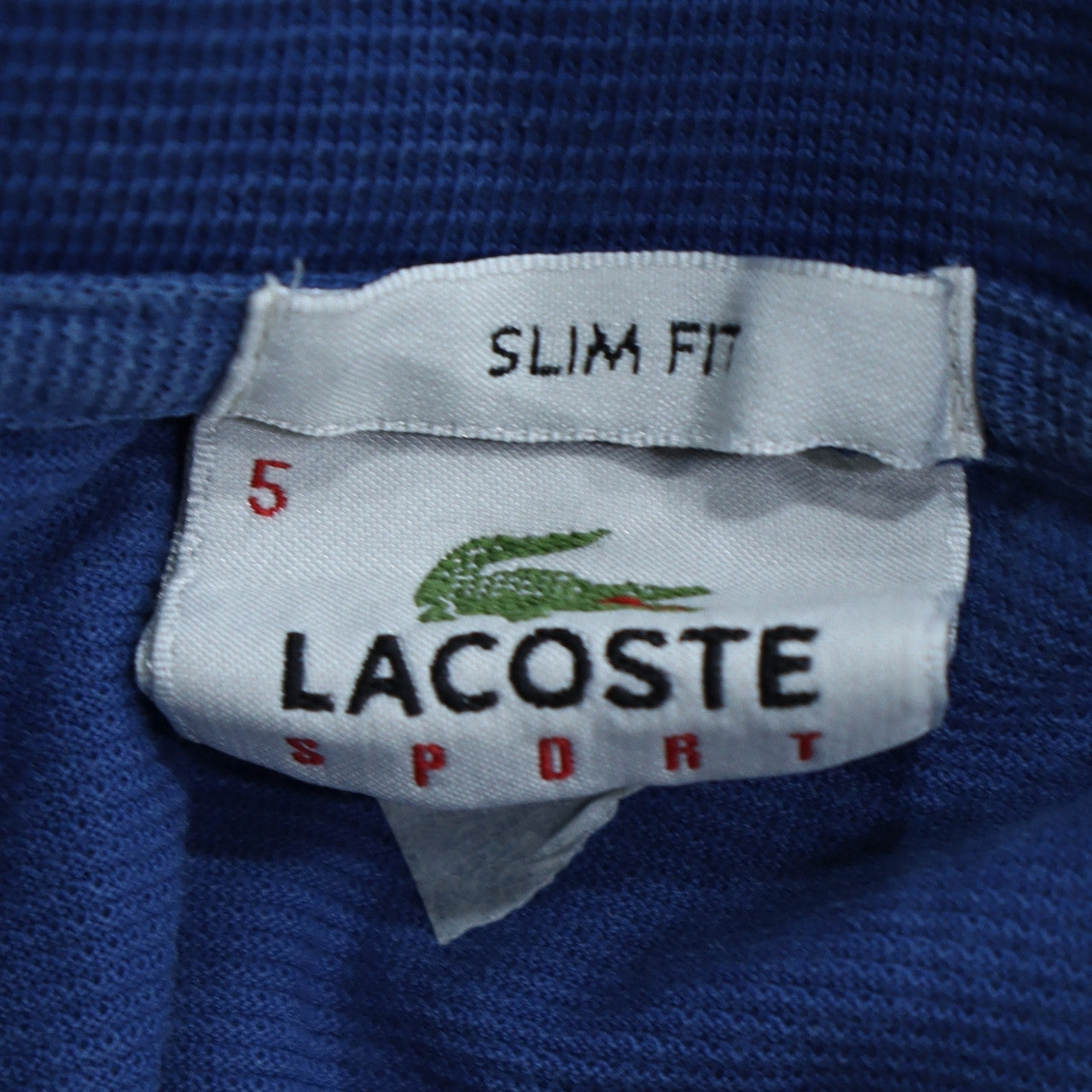 Lacoste Sport Men's Blue Slim Fit Cotton Polo Shirt Size L