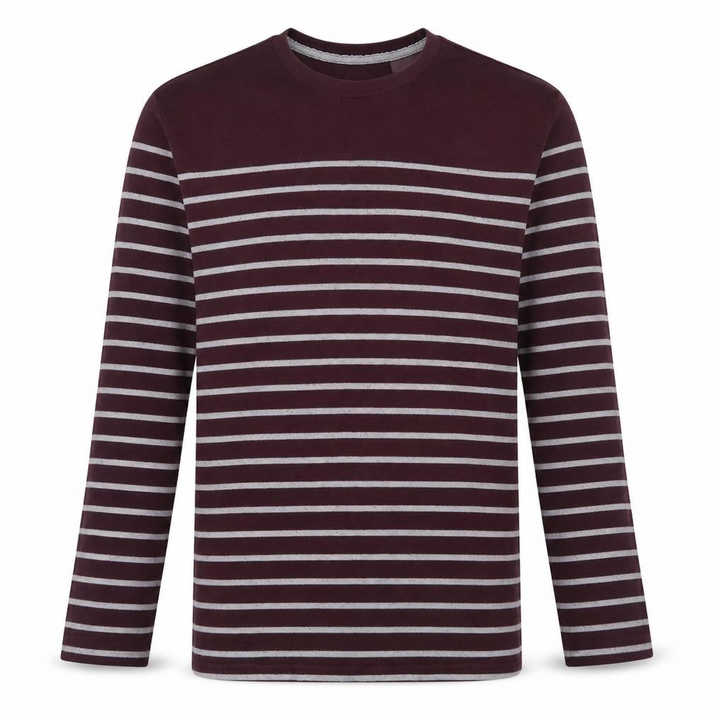 Levi's Men's Brown Striped Long Sleeve Crew Neck Cotton Sweatshirt Size L