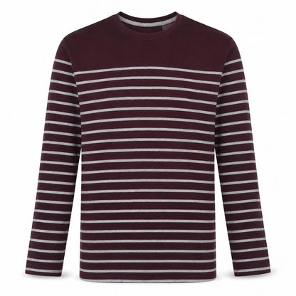 Levi's Men's Brown Striped Long Sleeve Crew Neck Cotton Sweatshirt Size L