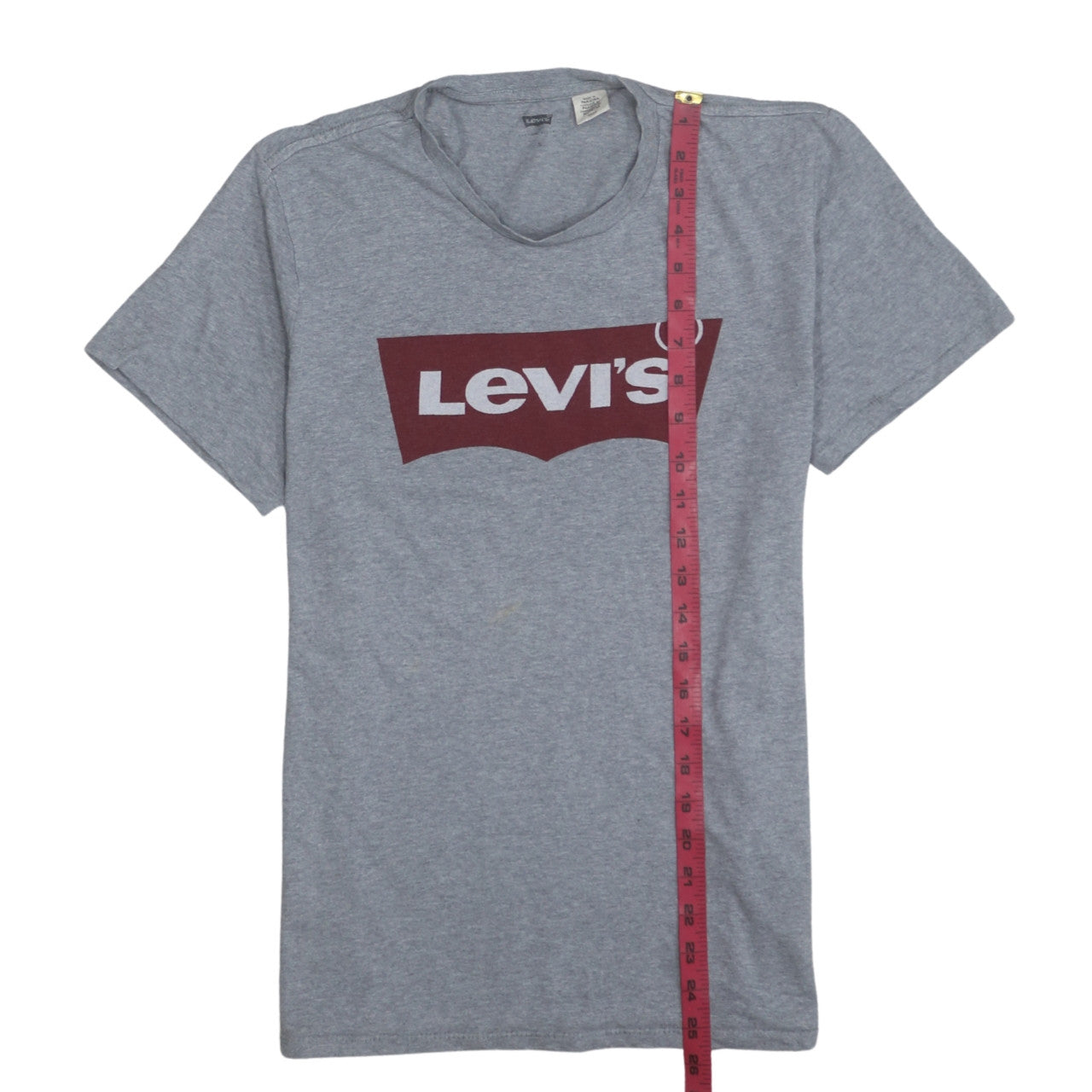 Levi's Men's Grey Logo Crew Neck Cotton T-Shirt Size S