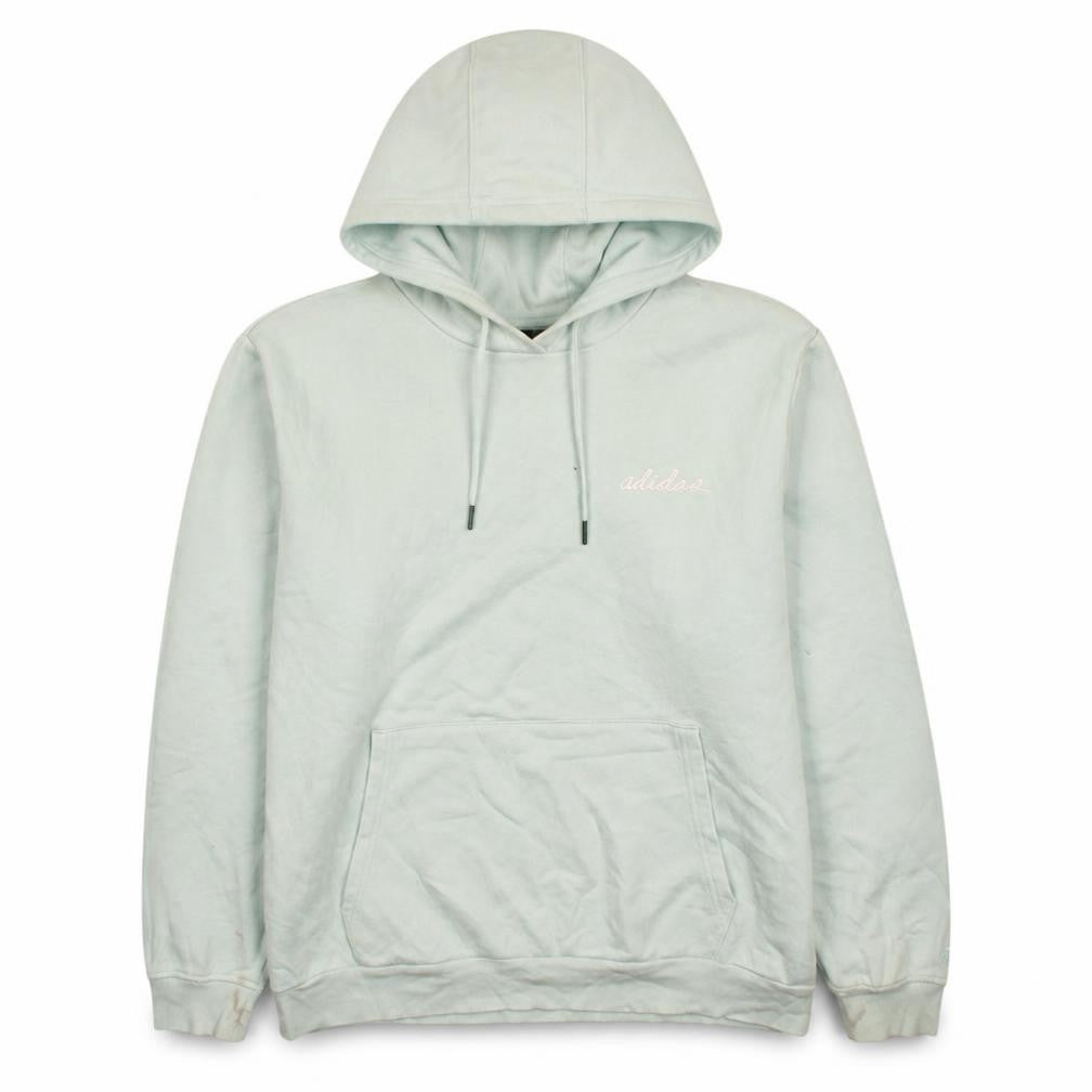 Adidas Women's Light Blue Pullover Hoodie Medium Cotton Blend Casual