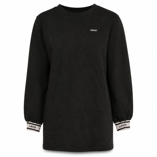 Levi's Women's Black Small Pullover Sweatshirt with Logo Trim