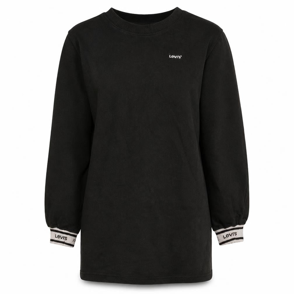 Levi's Women's Black Small Pullover Sweatshirt with Logo Trim