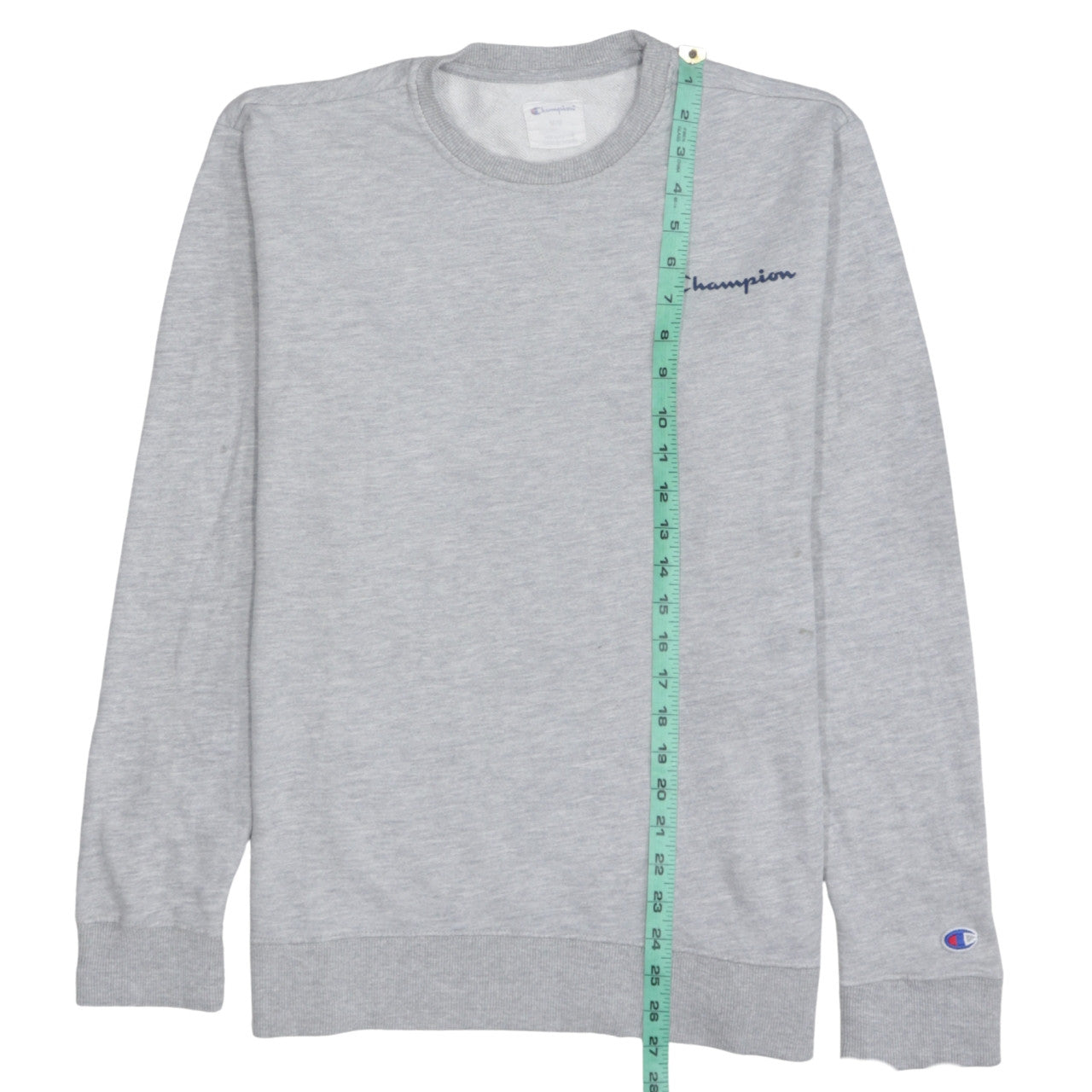 Champion Men's Grey Medium Pullover Sweatshirt Crew Neck Logo Jumper
