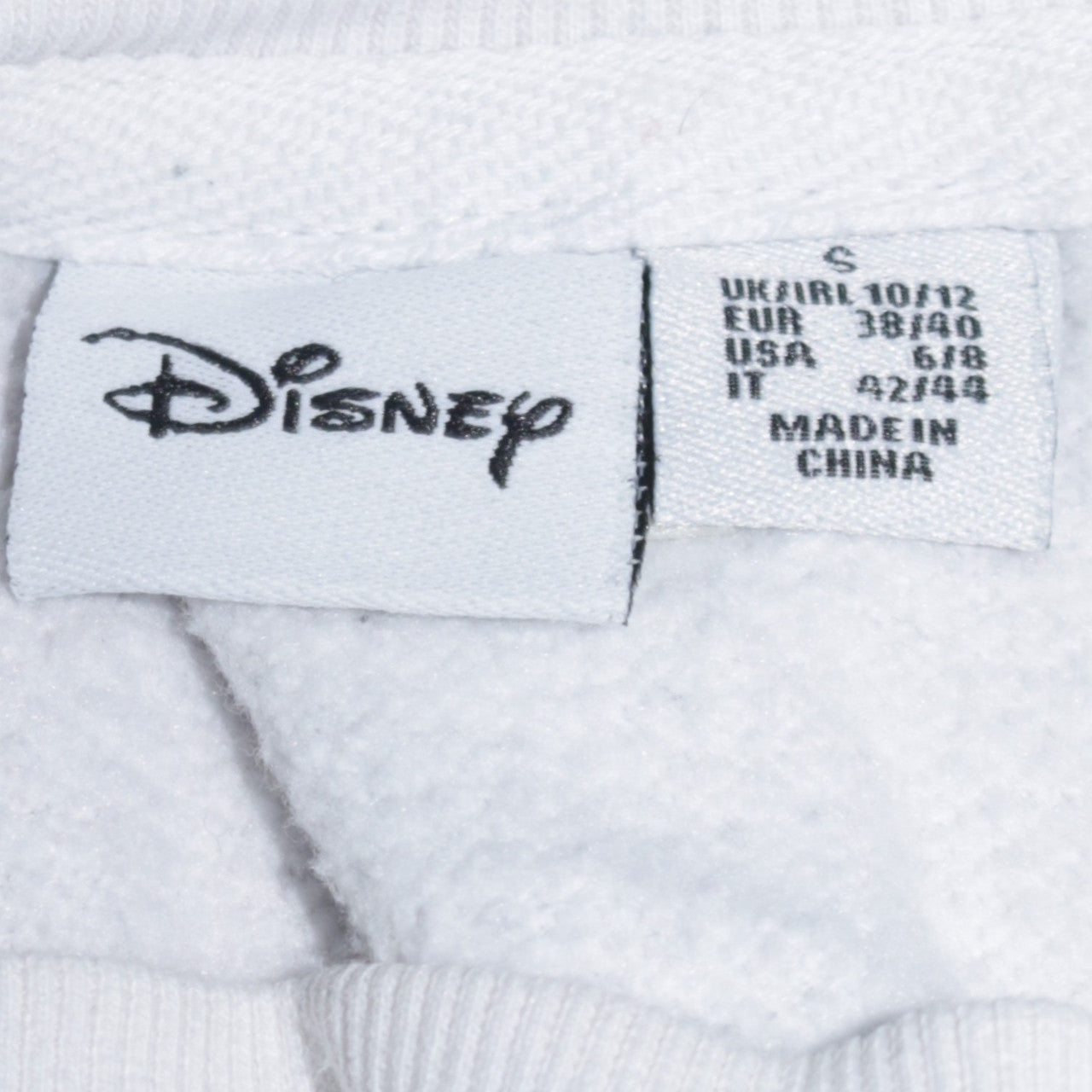 Disney Women White Stitch Print Sweatshirt Size S 10/12 Pullover