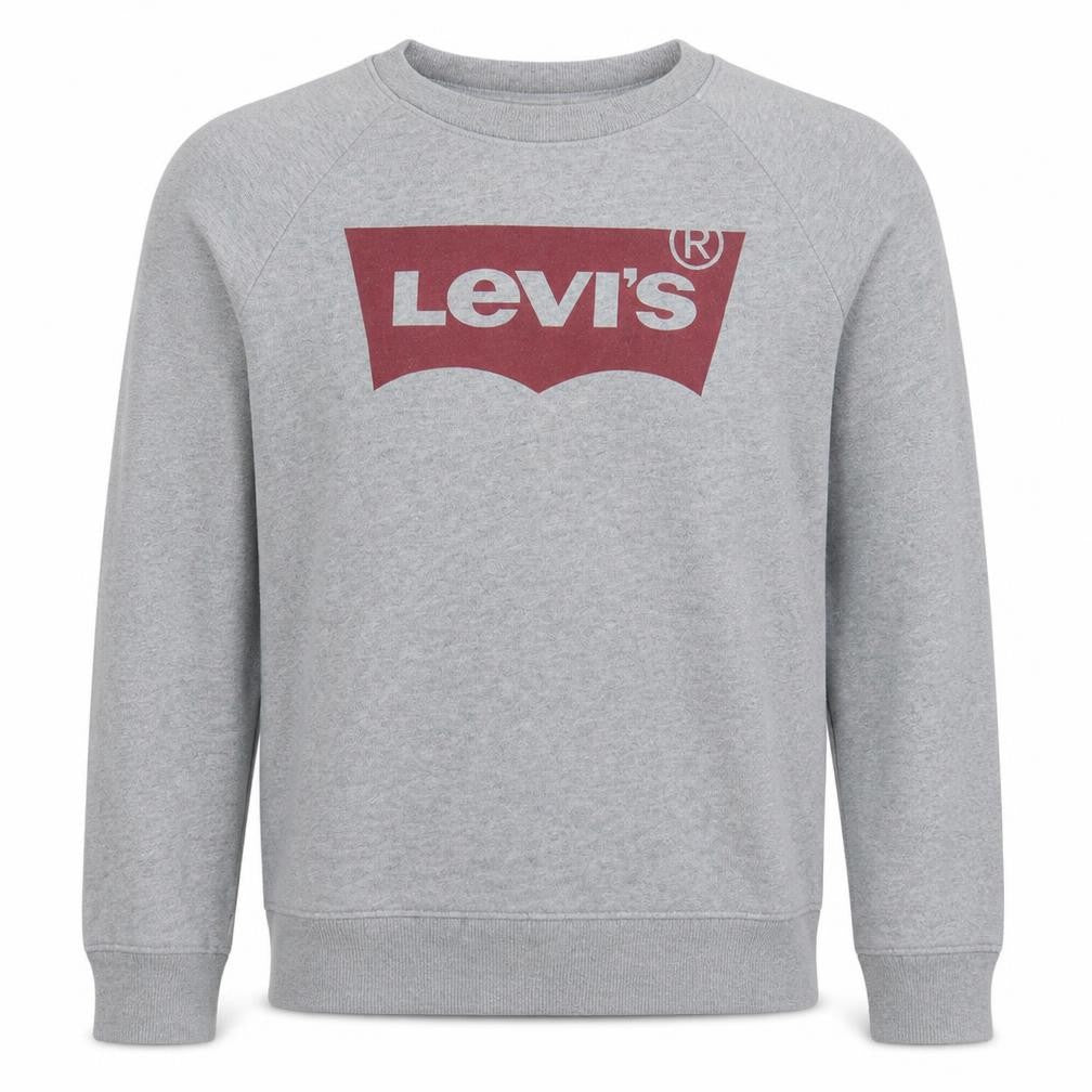 Levi's Men's Grey Crew Neck Logo Sweatshirt Size S Regular Fit