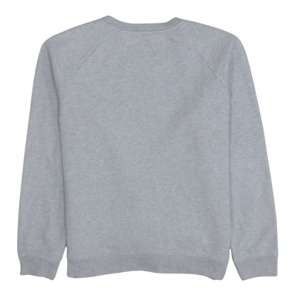 Brand and care label for Levi's Men's Grey Crew Neck Logo Sweatshirt, size S, Regular Fit