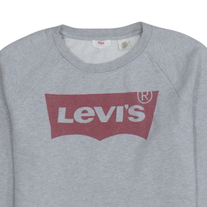 Additional view of Levi's Men's Grey Crew Neck Logo Sweatshirt, size S, Regular Fit