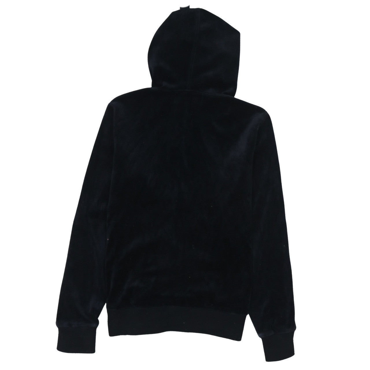 Kappa Women Black Velour Full Zip Hoodie Medium Casual Sportswear