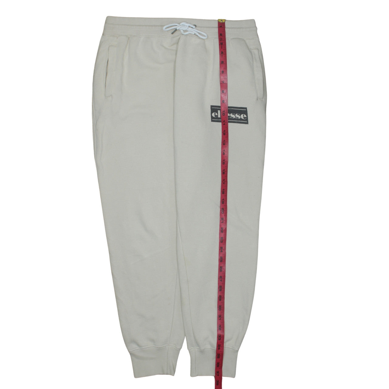 Ellesse Womens Beige Jogger Sweatpants UK 16 Elastic Waist Comfort Fit