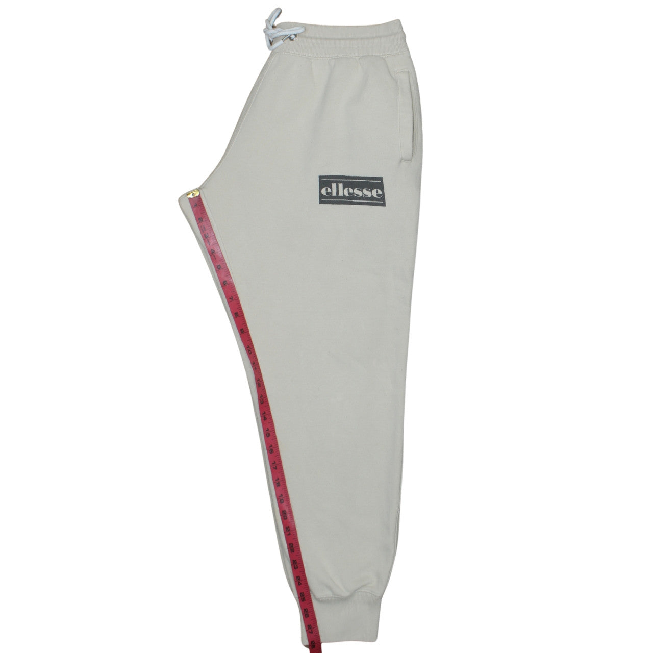 Ellesse Womens Beige Jogger Sweatpants UK 16 Elastic Waist Comfort Fit