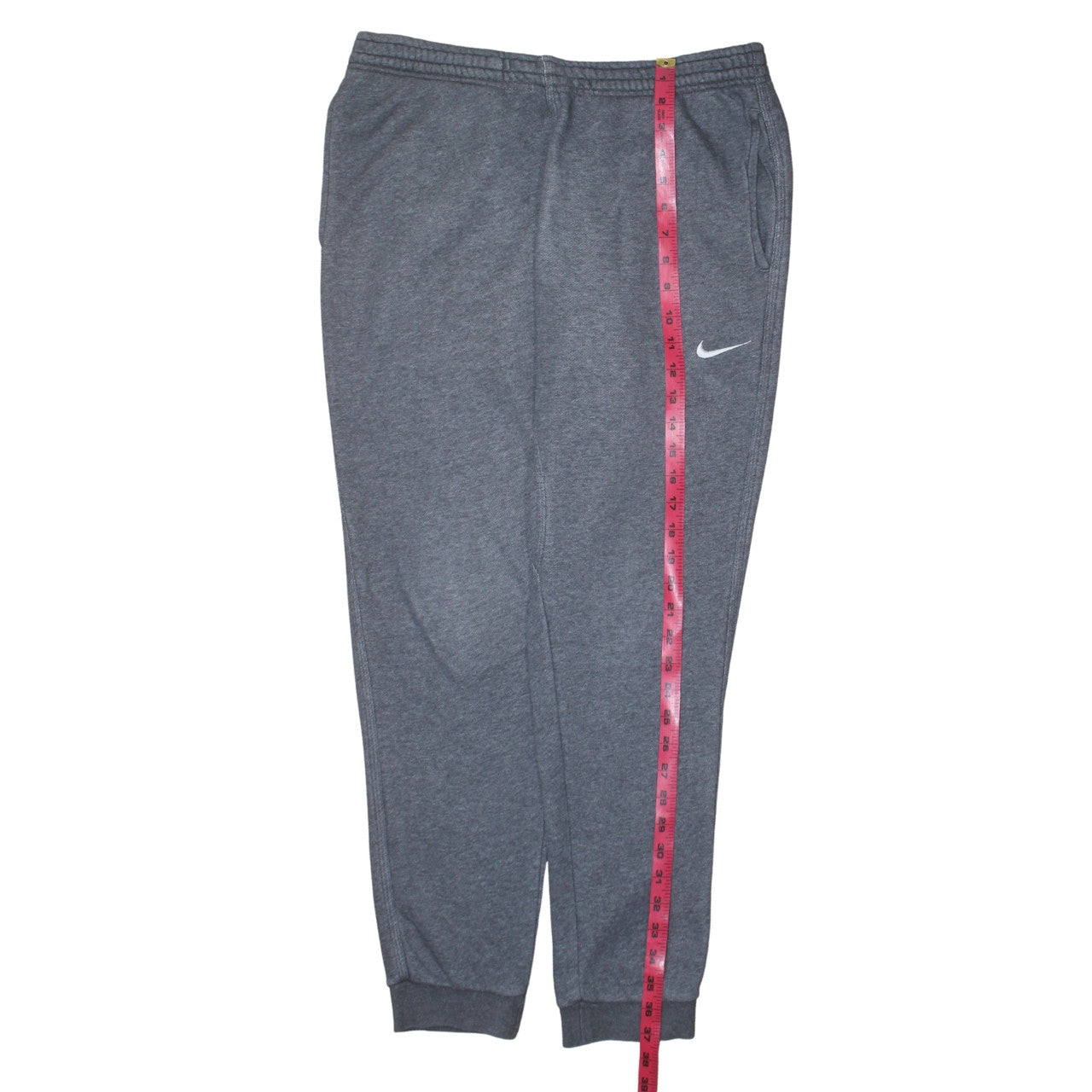 Nike Men’s Grey Jogger Trousers L Regular Fit Cotton Blend