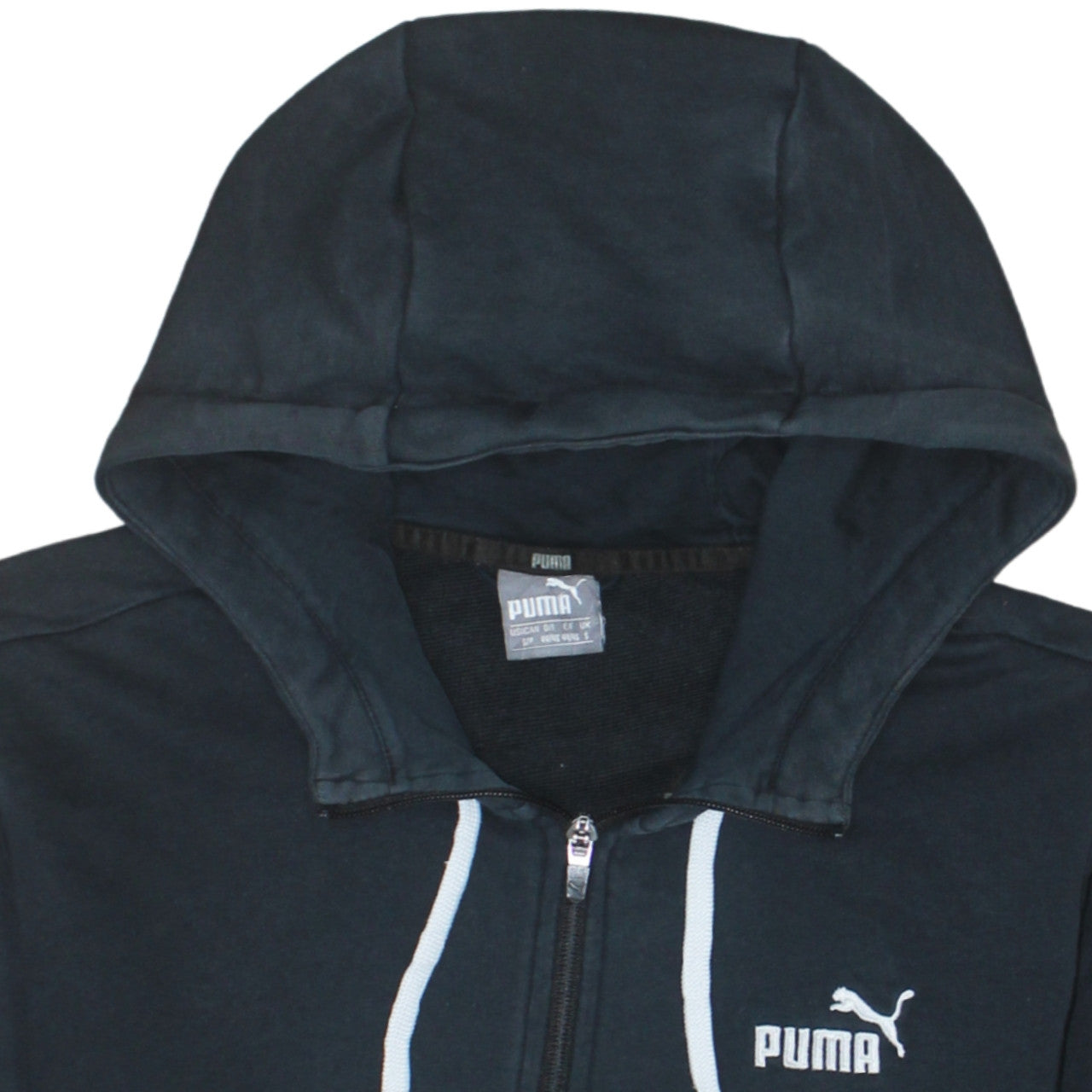 Puma Men's Black Full Zip Hoodie L Sportswear Graphic Fleece
