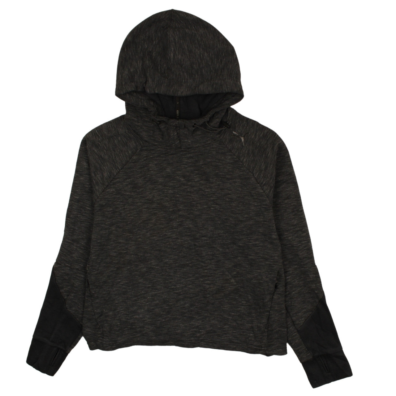 Puma Womens Black Size 10 Hooded Pullover Sweatshirt