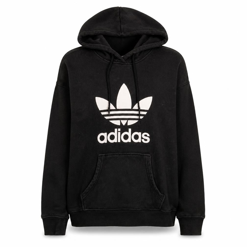 Adidas Womens Black Size 8 Pullover Hoodie Sweatshirt with Logo