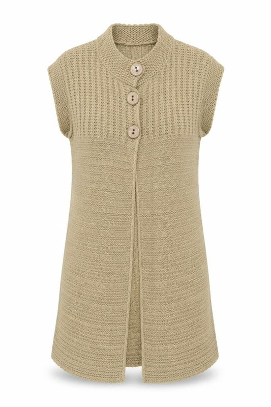 Stradivarius Women’s Beige Knit Short Sleeve Cardigan M