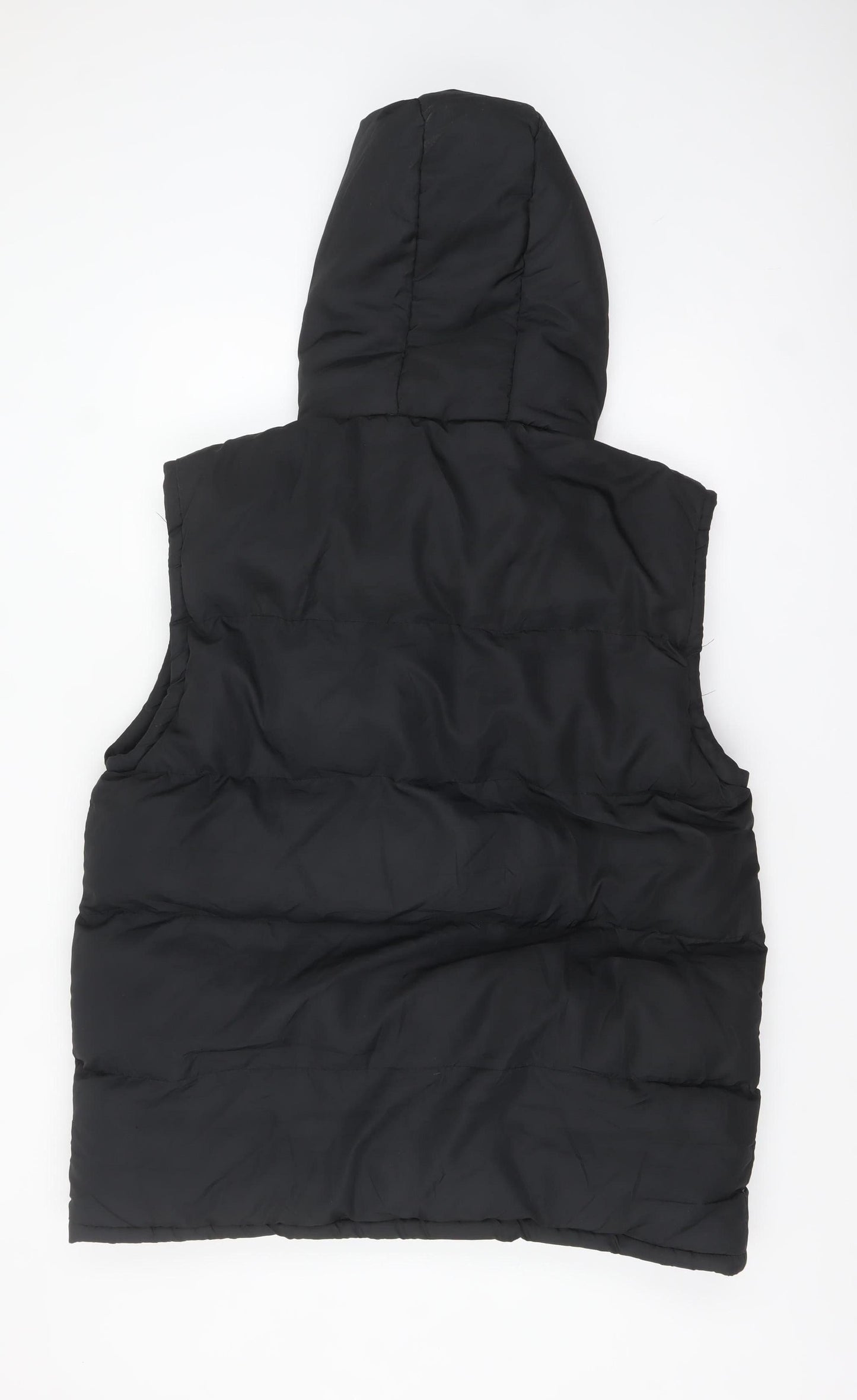 Lee Cooper Men's Black 2XL Hooded Puffer Waistcoat