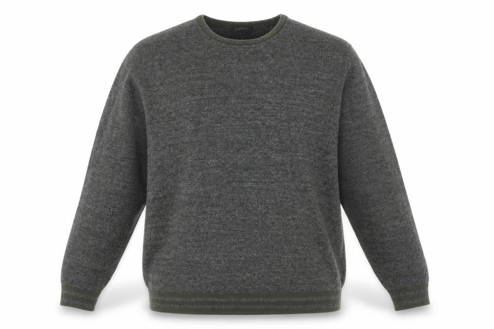 Marks & Spencer Mens Grey 2XL Crew Neck Cotton Pullover Jumper