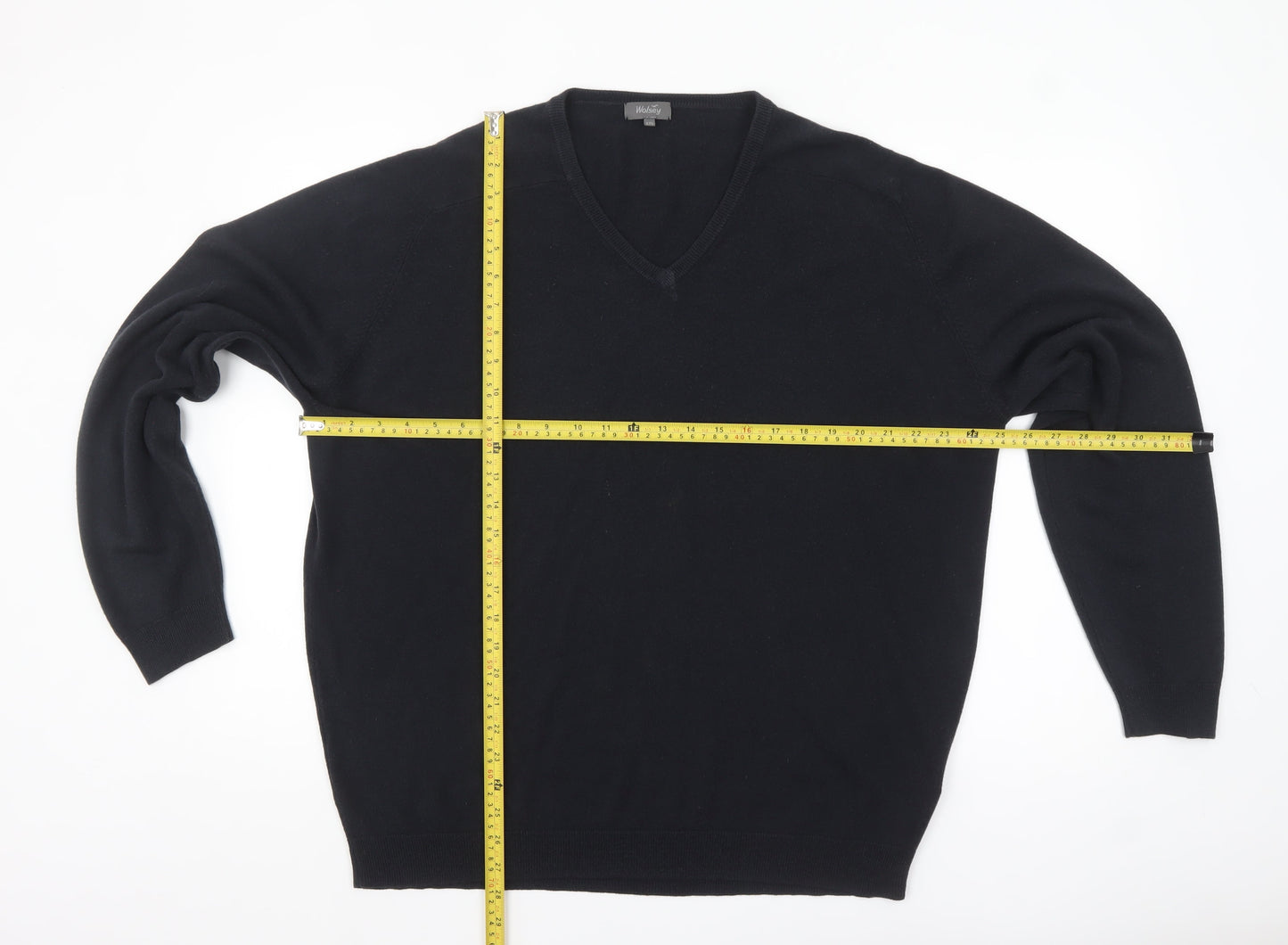 Wolsey Men’s Black 2XL V-Neck Acrylic Knit Jumper