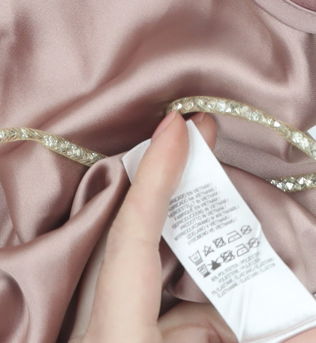 Primark Women Pink Satin Slip Dress Size 8 Party Cocktail
