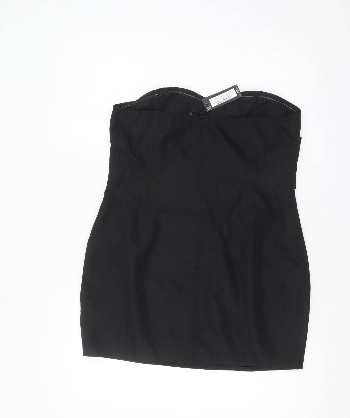 PrettyLittleThing Women’s Black Strapless Bodycon Mini Dress Size 12