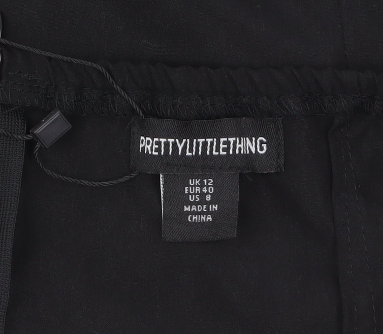 PrettyLittleThing Women’s Black Strapless Bodycon Mini Dress Size 12