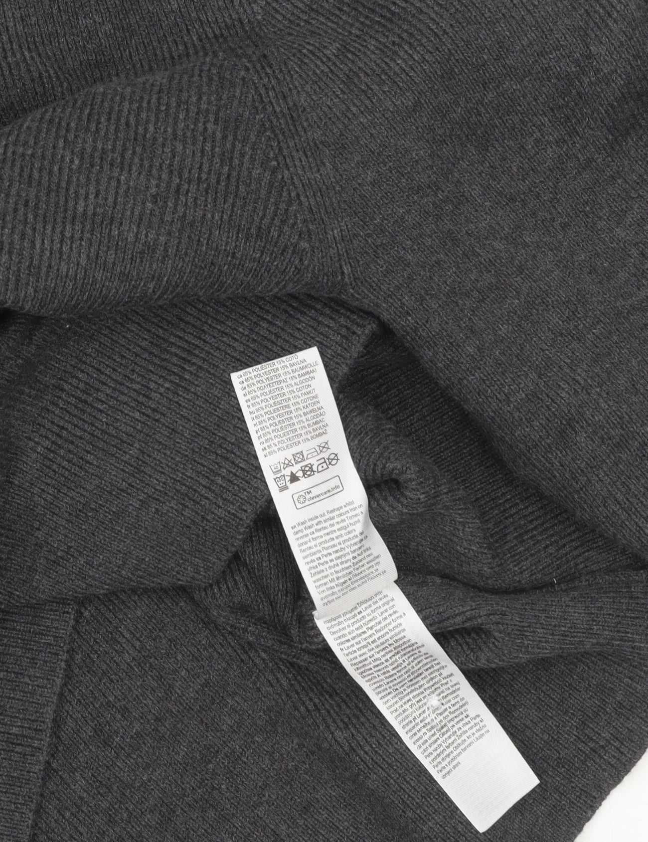 Primark Men's Grey Collared Henley Knit Jumper Size M