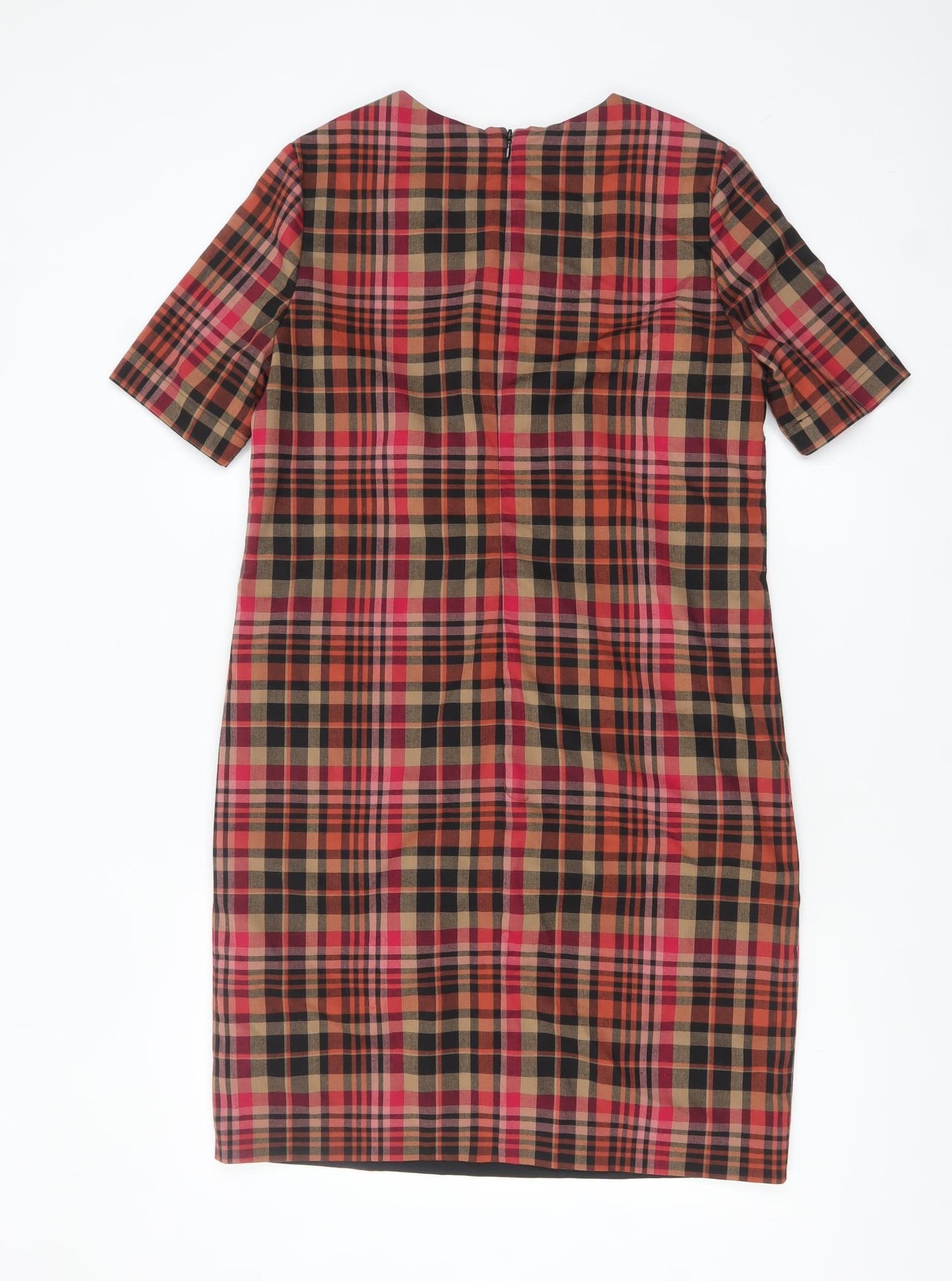 Next Women Multicoloured Check Shift Dress Size 10 Knee Length