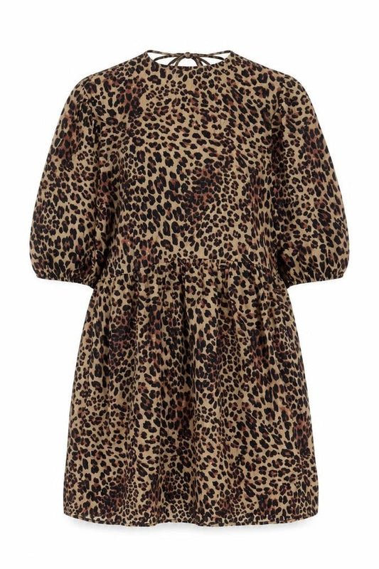 Marks & Spencer Women Brown Leopard Print Shift Dress Size 10