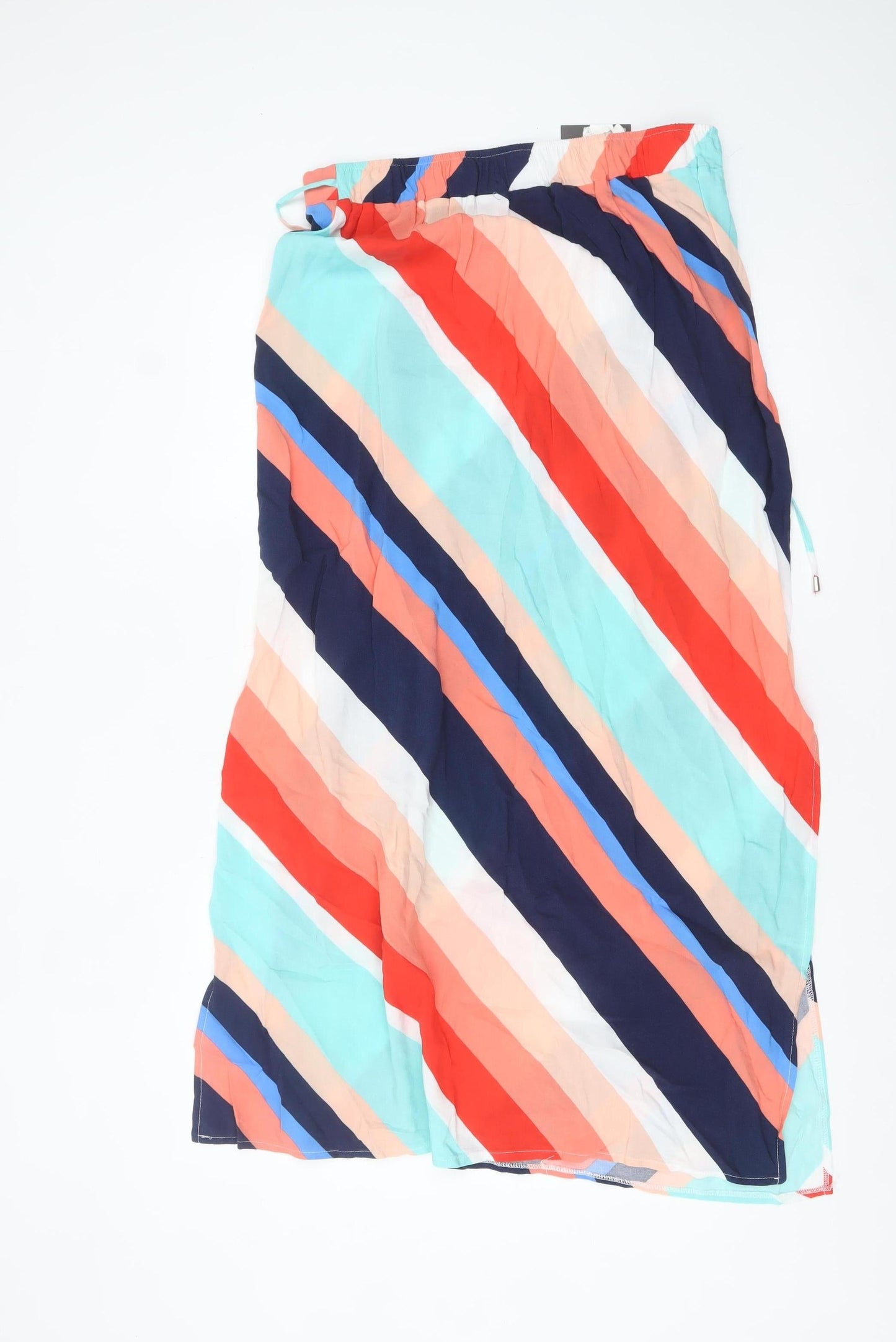 George Women’s Multicoloured Striped Wrap Midi Skirt Size 12