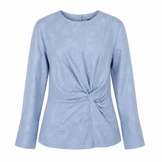 Marks & Spencer Womens Blue Floral Long Sleeve Tunic Blouse UK 8