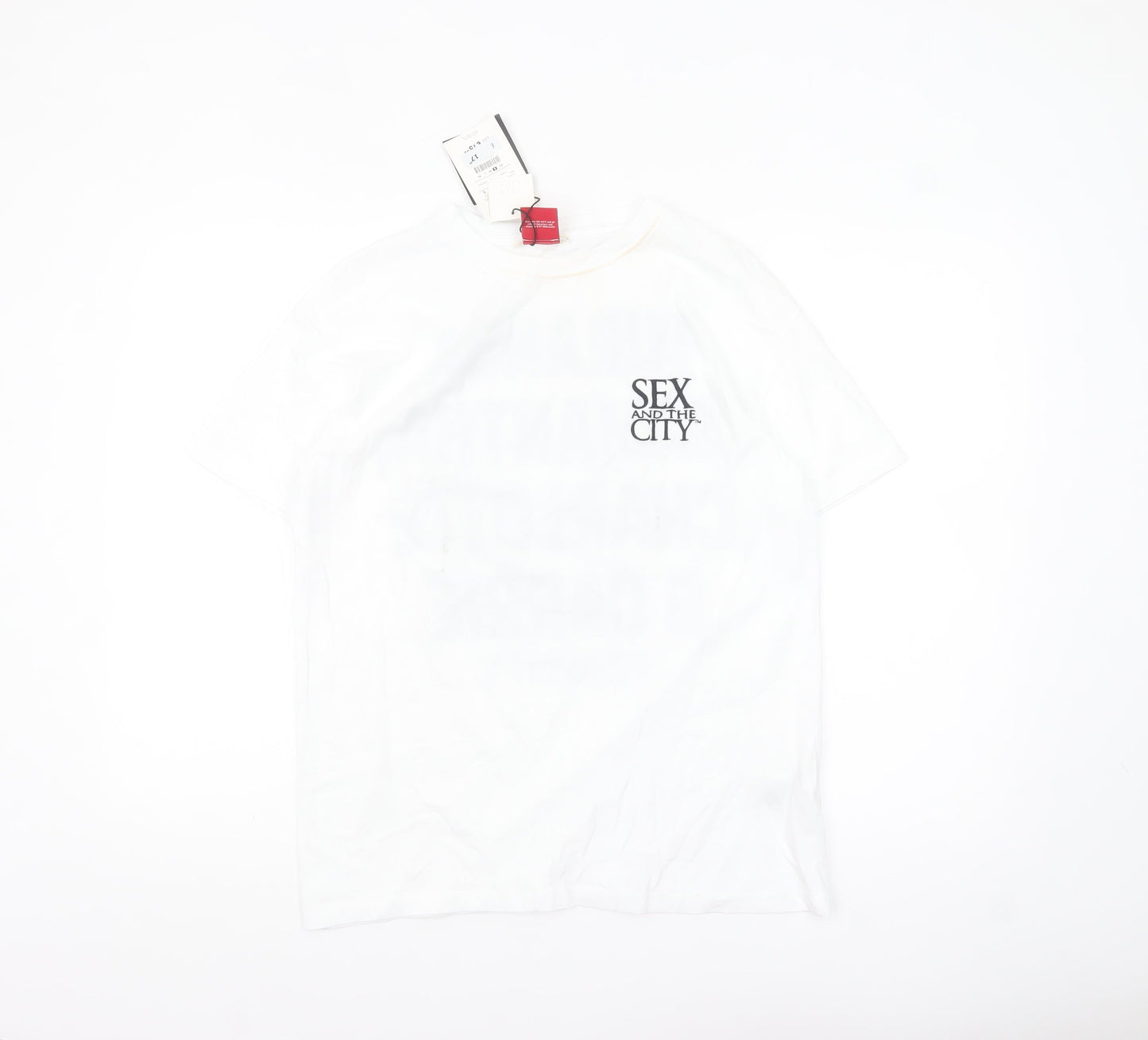 Pull & Bear Women’s White Sex and the City T-Shirt Size S