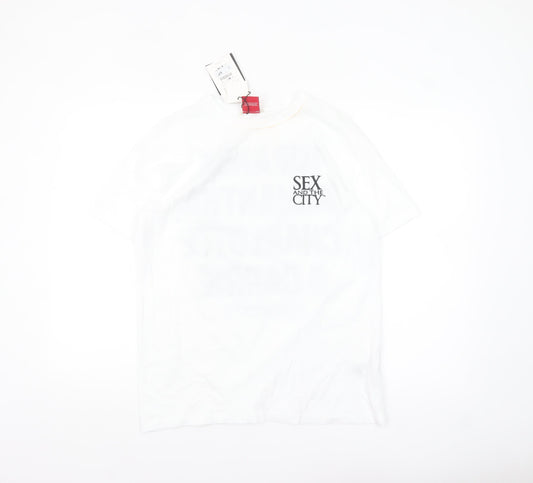 Pull & Bear Women’s White Sex and the City T-Shirt Size S