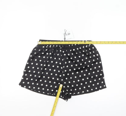 Preloved Motel Womens Black Polka Dot Shorts Size 12 Regular Fit - Back
