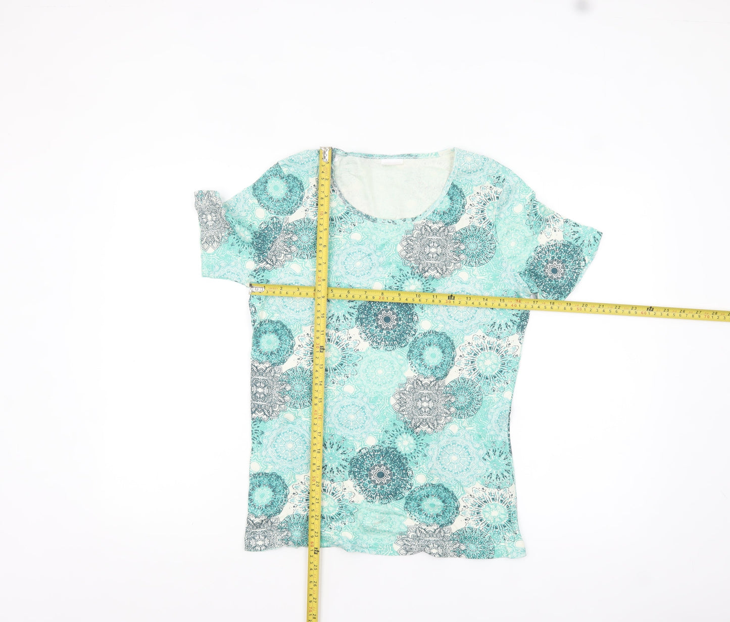 Damart Women’s Blue Floral Short Sleeve T-Shirt Size S