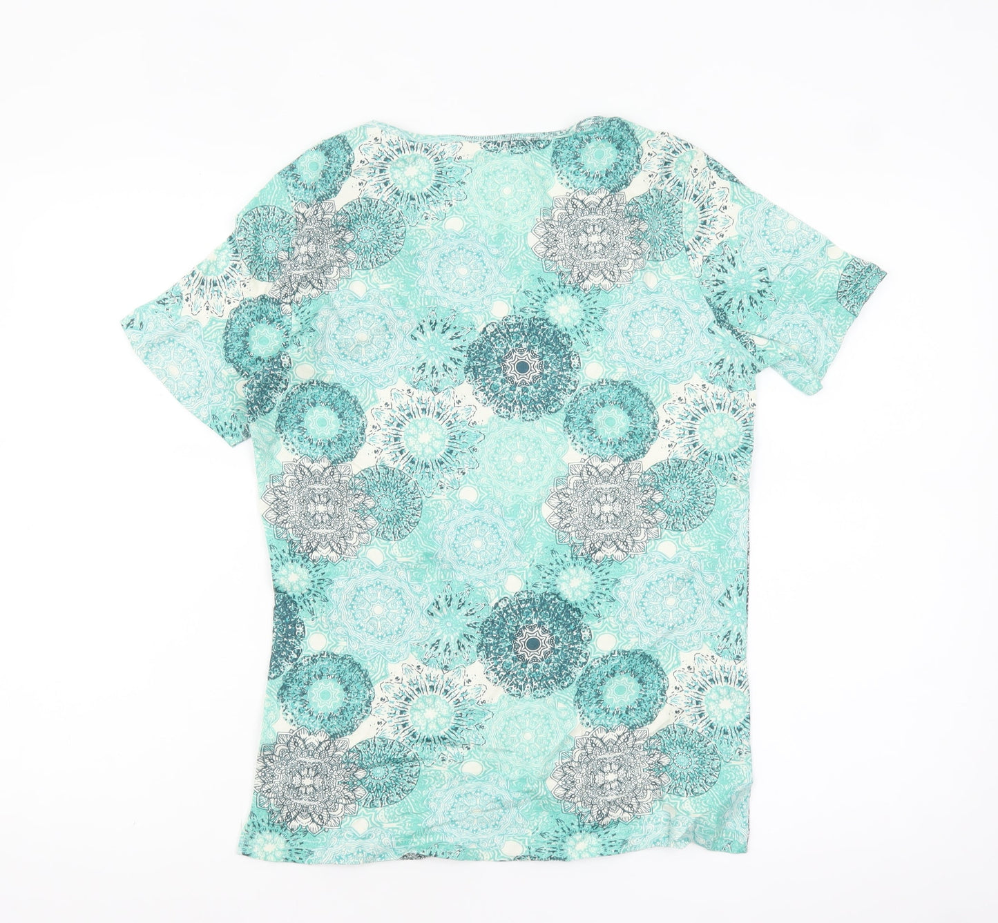 Damart Women’s Blue Floral Short Sleeve T-Shirt Size S