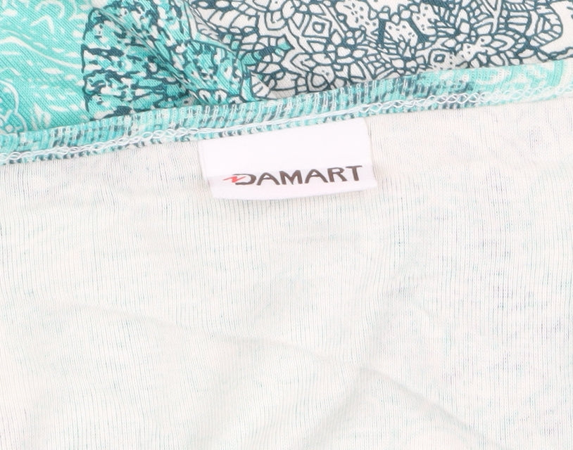 Damart Women’s Blue Floral Short Sleeve T-Shirt Size S