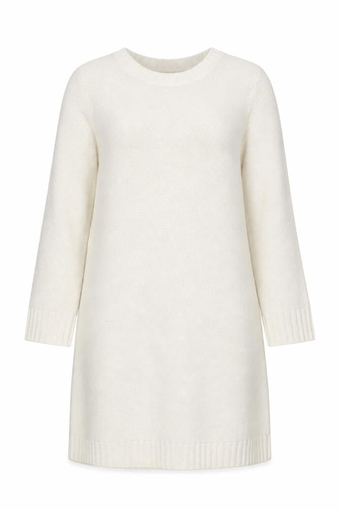 Dorothy Perkins Women’s Ivory Cable Knit Tunic Jumper Size 12